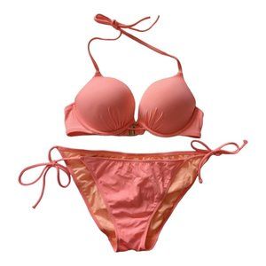 Victoria's Secret Neon Nectar Bikini Top 34B Bottom Large